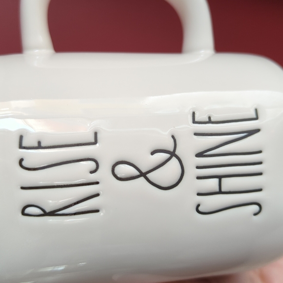 ❌SOLD❌Rae Dunn RISE AND SHINE mug, yellow inside - Picture 5 of 5